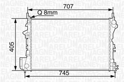 MAGNETI MARELLI 350213114900 -  Радиатор, охлаждение двигателя